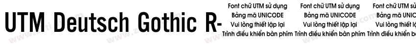 UTM Deutsch Gothic R字体转换